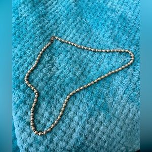 Beaded silver necklace